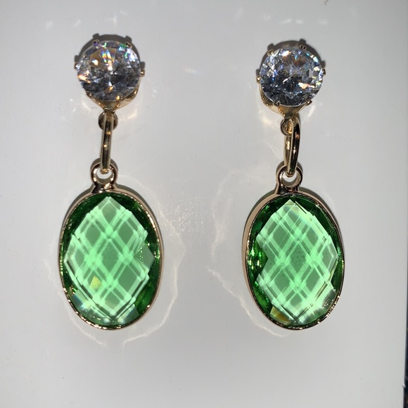 Hand Crafted Green Sheer Earrings - Picture 4 of 8